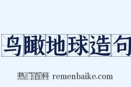 鸟瞰地球造句是什么意思的图片